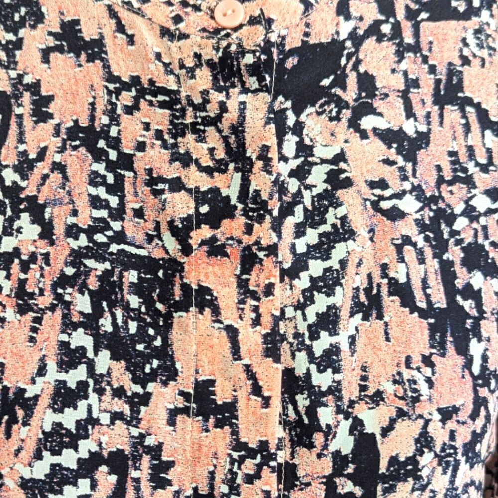 See by Chloe 100% Silk Graphic Printed Top 2 Fairygrunge Rock Glam Boho Chic - Picture 4 of 10